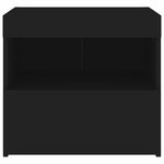 HKH Mesa de Cabeceira com Luzes Led - Preto