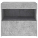 HKH Mesa de Cabeceira com Luzes Led - Cinza Cimento