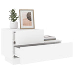 HKH Mesa de Cabeceira com Luzes Led - Branco