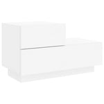 HKH Mesa de Cabeceira com Luzes Led - Branco