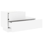 HKH Mesa de Cabeceira com Luzes Led - Branco