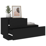 HKH Mesa de Cabeceira com Luzes Led - Preto