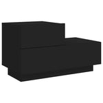 HKH Mesa de Cabeceira com Luzes Led - Preto