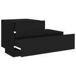 HKH Mesa de Cabeceira com Luzes Led - Preto