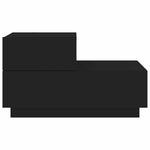 HKH Mesa de Cabeceira com Luzes Led - Preto