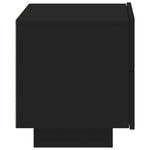 HKH Mesa de Cabeceira com Luzes Led - Preto