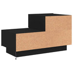 HKH Mesa de Cabeceira com Luzes Led - Preto