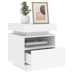 HKH Mesa de Cabeceira com Luzes Led - Branco
