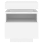 HKH Mesa de Cabeceira com Luzes Led - Branco