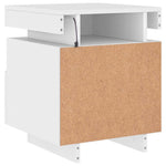 HKH Mesa de Cabeceira com Luzes Led - Branco
