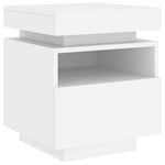 HKH Conjunto de 2 Mesas de Cabeceira com Luz Led - Branco