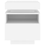 HKH Conjunto de 2 Mesas de Cabeceira com Luz Led - Branco
