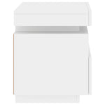 HKH Conjunto de 2 Mesas de Cabeceira com Luz Led - Branco