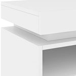 HKH Conjunto de 2 Mesas de Cabeceira com Luz Led - Branco