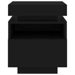 HKH Conjunto de 2 Mesas de Cabeceira com Luz Led - Preto