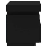 HKH Conjunto de 2 Mesas de Cabeceira com Luz Led - Preto