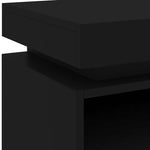 HKH Conjunto de 2 Mesas de Cabeceira com Luz Led - Preto
