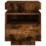 HKH Mesa de Cabeceira com Leds Fumado em Carvalho