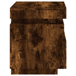 HKH Mesa de Cabeceira com Leds Fumado em Carvalho