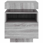 HKH Mesa de Cabeceira com Luzes Led - Sonoma - Cinzento