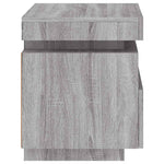HKH Mesa de Cabeceira com Luzes Led - Sonoma - Cinzento