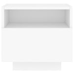 HKH Mesa de Cabeceira com Luzes Led - Branco