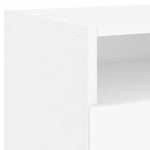 HKH Mesa de Cabeceira com Luzes Led - Branco