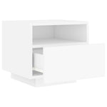 HKH Conjunto de 2 Mesas de Cabeceira com Luz Led - Branco