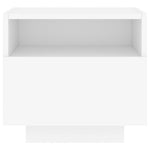 HKH Conjunto de 2 Mesas de Cabeceira com Luz Led - Branco