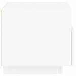 HKH Conjunto de 2 Mesas de Cabeceira com Luz Led - Branco