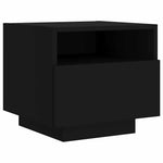 HKH Mesa de Cabeceira com Luzes Led - Preto