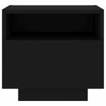 HKH Mesa de Cabeceira com Luzes Led - Preto