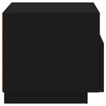 HKH Mesa de Cabeceira com Luzes Led - Preto