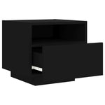 HKH Conjunto de 2 Mesas de Cabeceira com Luz Led - Preto