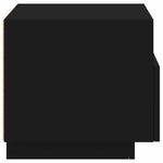 HKH Conjunto de 2 Mesas de Cabeceira com Luz Led - Preto