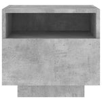 HKH Mesa de Cabeceira com Luzes Led - Cinza Cimento