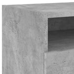 HKH Mesa de Cabeceira com Luzes Led - Cinza Cimento