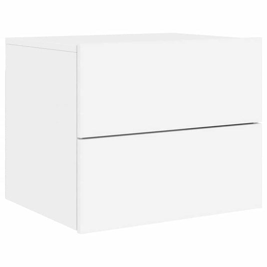 HKH Mesa de Cabeceira de Parede com Luzes Led - Branco