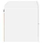 HKH Conjunto de 2 Mesas de Cabeceira de Parede com Luzes Led - Branco
