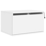 HKH Mesa de Cabeceira de Parede com Luzes Led - Branco