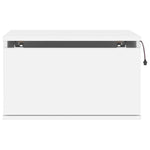HKH Mesa de Cabeceira de Parede com Luzes Led - Branco
