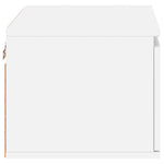 HKH Mesa de Cabeceira de Parede com Luzes Led - Branco