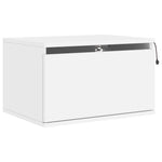 HKH Conjunto de 2 Mesas de Cabeceira de Parede com Luzes Led - Branco