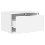 HKH Conjunto de 2 Mesas de Cabeceira de Parede com Luzes Led - Branco