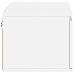 HKH Conjunto de 2 Mesas de Cabeceira de Parede com Luzes Led - Branco