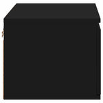 HKH Mesa de Cabeceira de Parede com Luzes Led - Preto