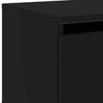 HKH Mesa de Cabeceira de Parede com Luzes Led - Preto