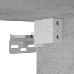 HKH Conjunto de 2 Mesas de Cabeceira de Parede com Luzes Led - Cinza Cimento
