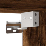 HKH Mesa de Cabeceira de Parede com Luzes Led Fumado em Carvalho