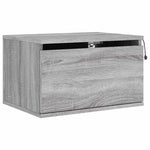 HKH Mesa de Cabeceira de Parede com Luzes Led Sonoma - Cinzento
